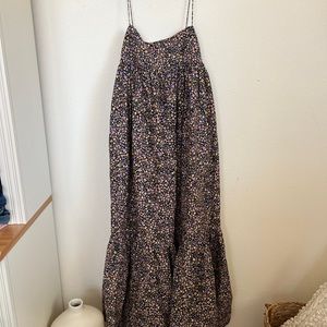 Matteau floral tiered organic cotton maxi dress